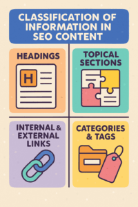 دسته بندی اطلاعات در محتوای سئو شده