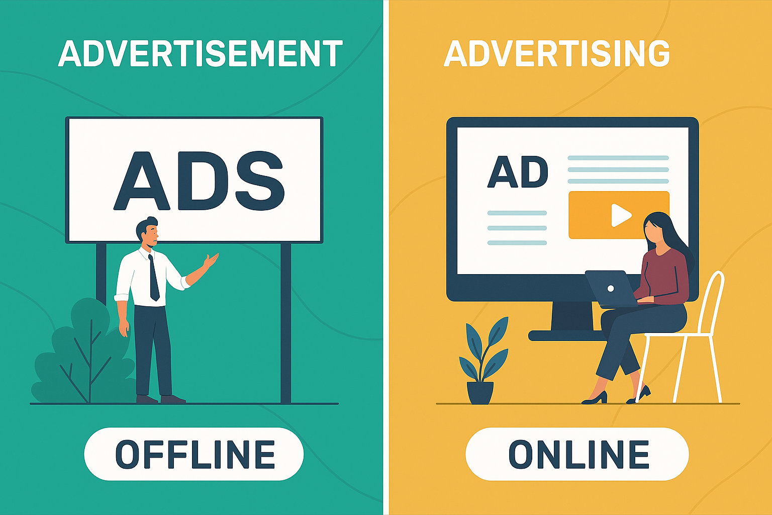 فرق تبلیغات آنلاین و آفلاین